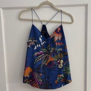 J. Crew Vibrant Floral Camisole in Blue